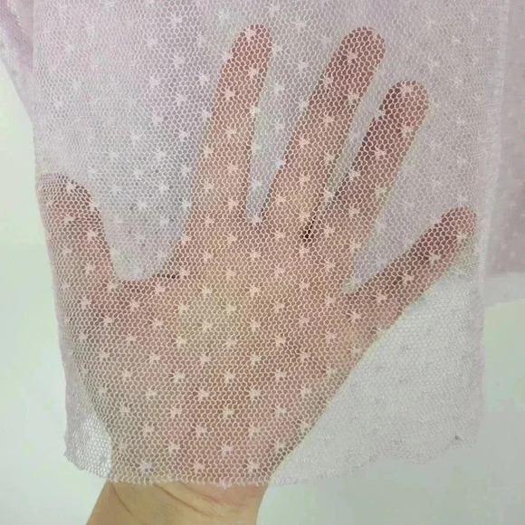 TOPSHOP women’s Lavender pastel purple Ruffled across Lace Sheer 4 or small - Picture 4 of 7